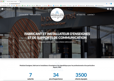 Nouveau site pour Modules Enseignes